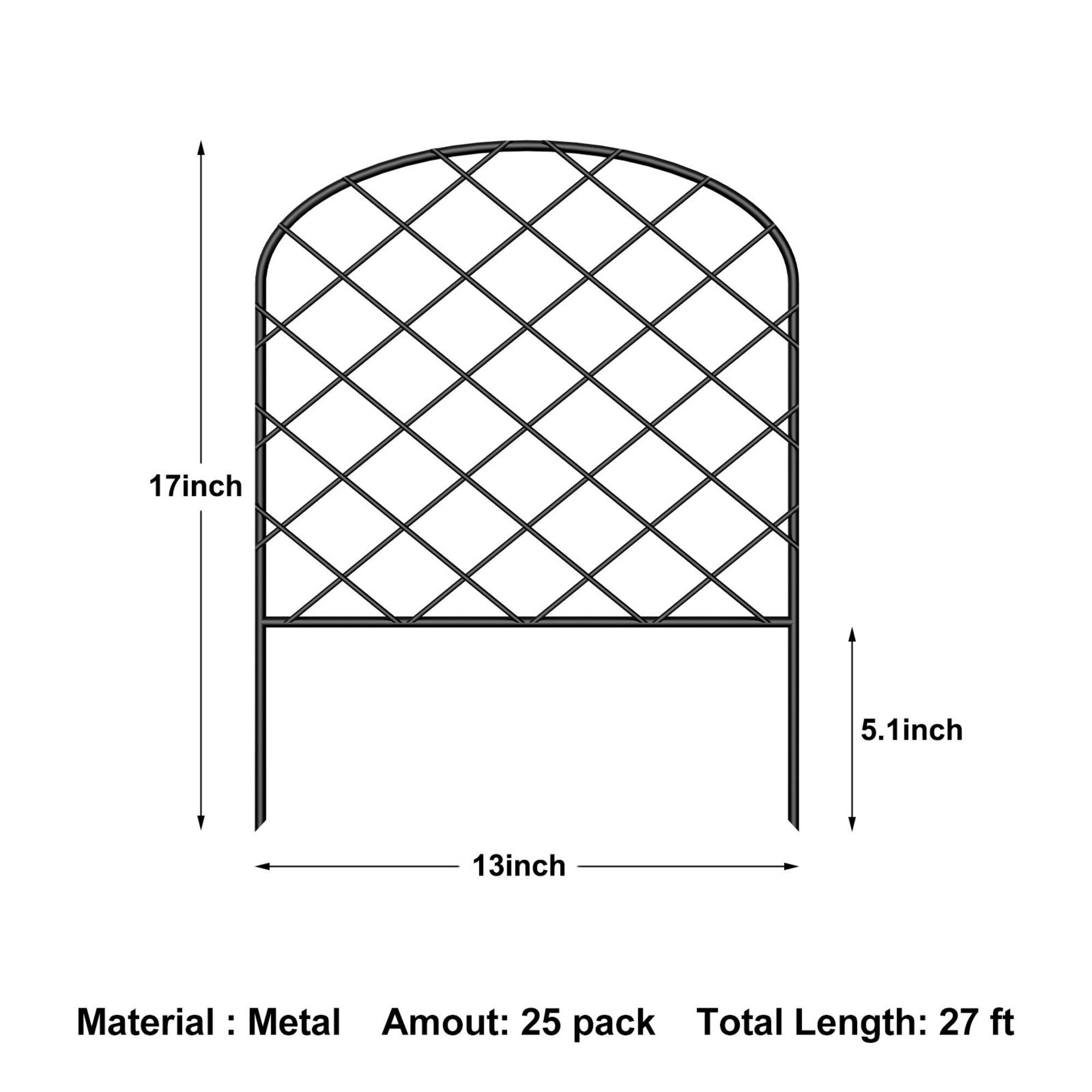 NEX 27ft. Black Rhombic Garden Fence